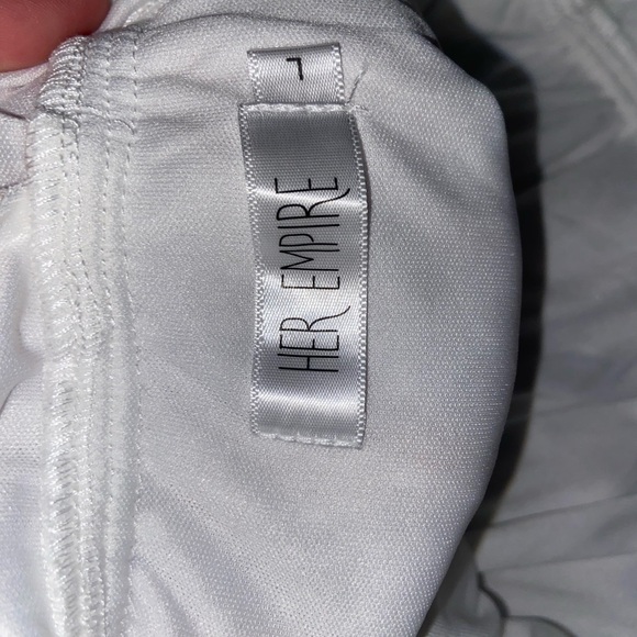 White Ruffled Mini Dress - Picture 4 of 4